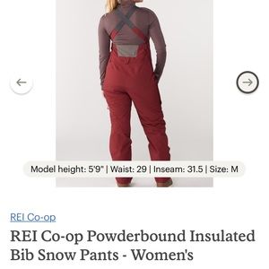 Women’s rei insulated bib snow pant